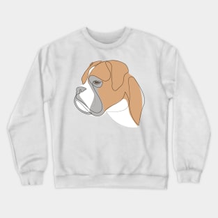 Boxer - one line drawing with colour Crewneck Sweatshirt